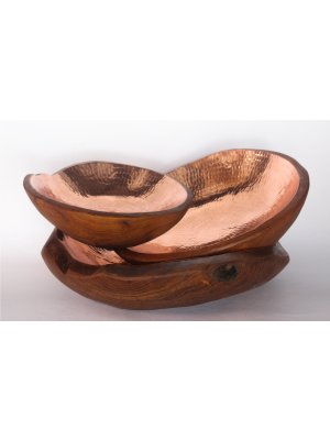 Cita Mulya Kreasi Teak Bowl with Copper Inlay set of 3